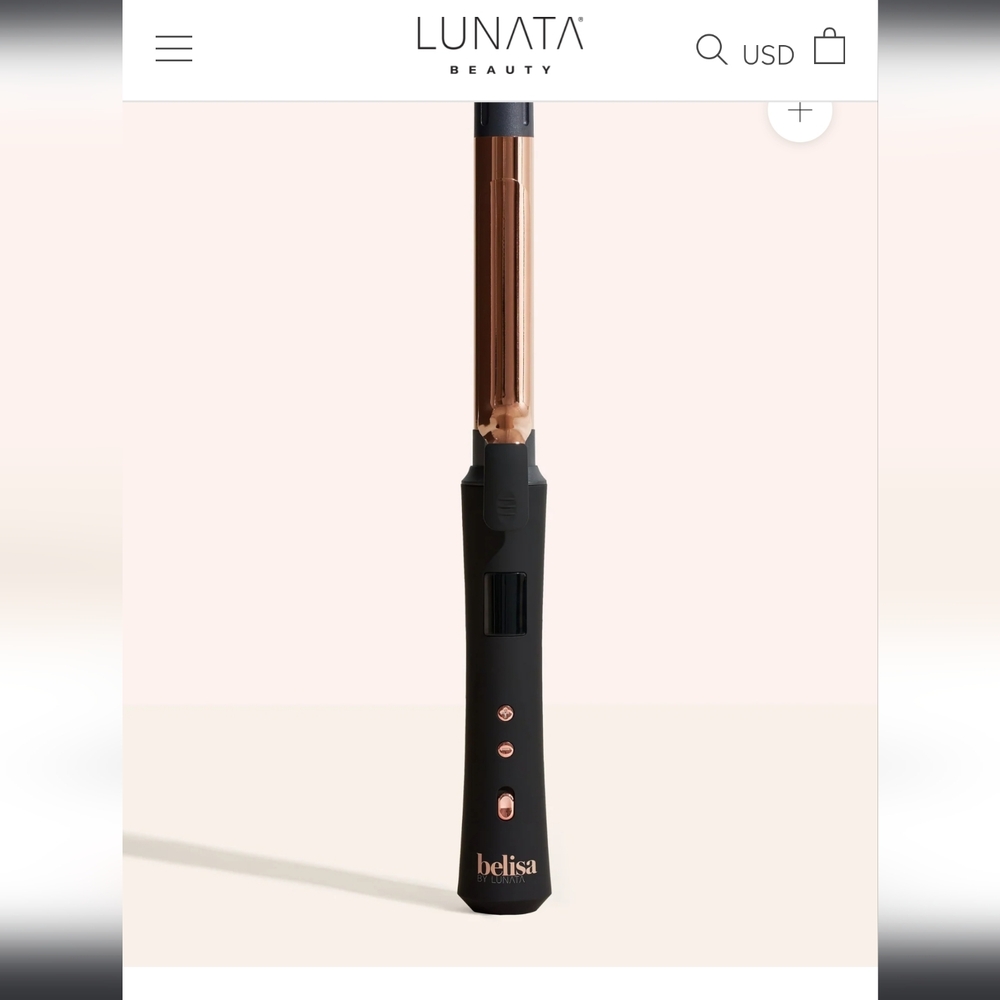 Lunata Beauty CORDLESS Black and Gold 1" Curling Iron
